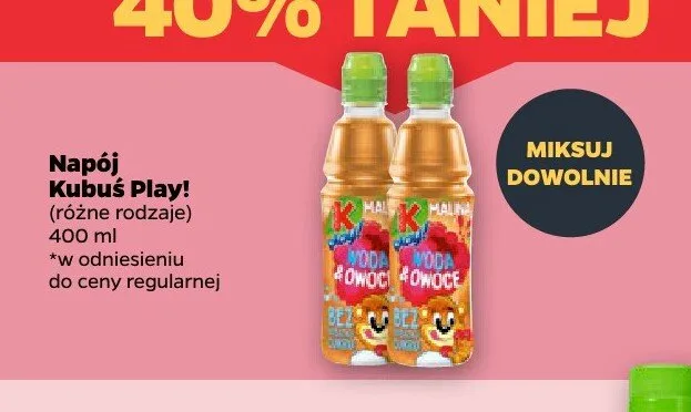 Napój Kubuś Play! promocja w Netto