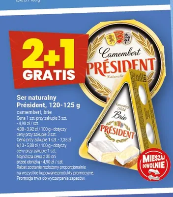 Ser naturalny Président brie promocja w Twój Market