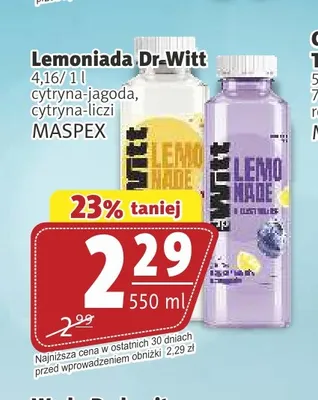 Lemoniada Dr-Witt cytryna-liczi promocja w Prim Market