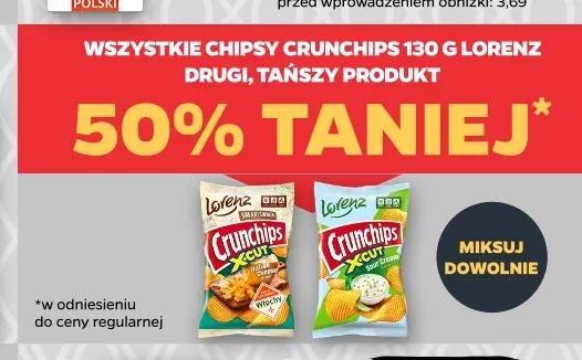 Chipsy Crunchips X-Cut Smakowita Papryka Lorenz promocja w Netto