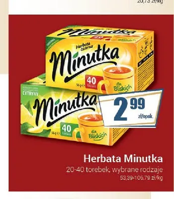 Herbata czarna Minutka promocja w Premium Nasz Sklep
