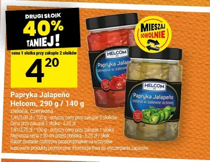Papryka Jalapeño Helcom czerwona promocja w Twój Market