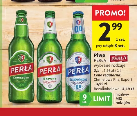 Piwo bezalkoholowe Perła Bezalkoholowa promocja w Intermarche