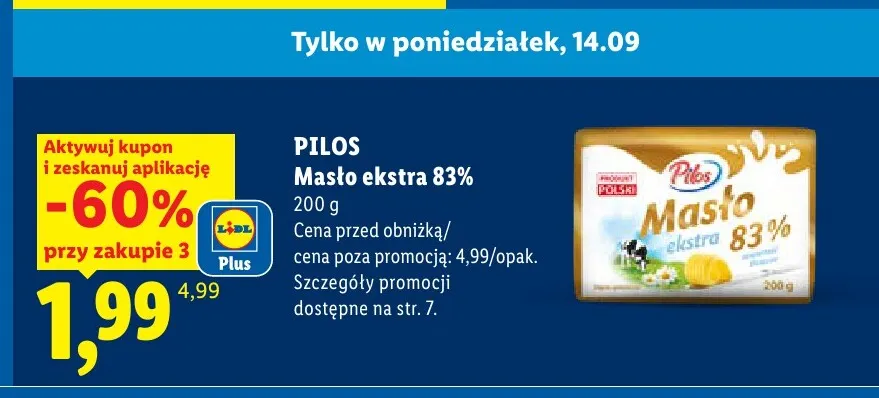 Masło ekstra Osm siedlce promocja w Lidl