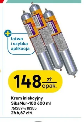 Krem iniekcyjny Sika SikaMur-100 600ml promocja w Castorama