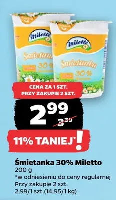 Śmietanka 30% promocja w Netto
