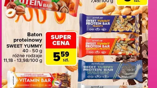 Baton proteinowy Sweet Yummy Activlab promocja w Carrefour Market