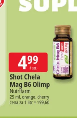 Shot Chela Mag B6 Olimp wiśniowy promocja w Leclerc