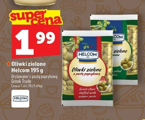 Oliwki zielone z pastą paprykową Helcom promocja w TOPAZ