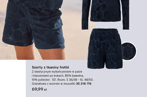 Szorty z tkaniny frotté promocja w Tchibo