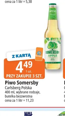 Piwo Somersby Apple promocja w Leclerc