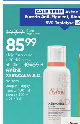 Balsam uzupełniający lipidy Avène Xeracalm A.D. promocja w Super-Pharm
