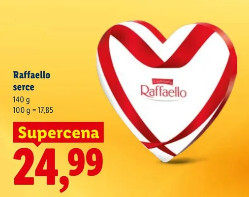 Czekolada Raffaello serce promocja w Lidl