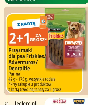 Przysmaki dla psa Purina Adventuros promocja w Leclerc