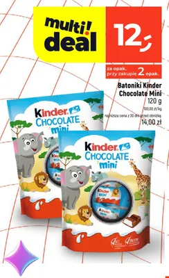Batoniki Kinder Chocolate Mini promocja w Dealz