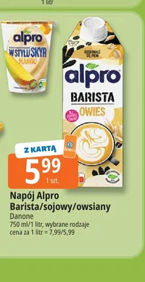 Napój Alpro owsiany Danone promocja w Leclerc