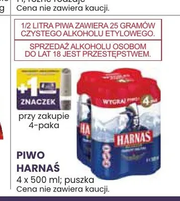 Piwo Harnaś 4-pak 500 ml promocja w Stokrotka