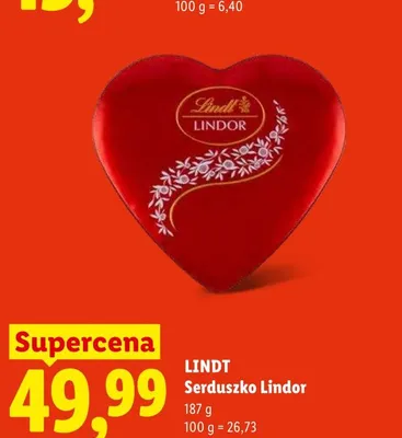 Serduszko Lindor LINDT promocja w Lidl