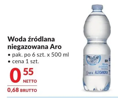 Woda źródlana niegazowana Aro promocja w Makro