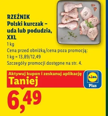 Polski kurczak - podudzia XXL Rzeźnik promocja w Lidl