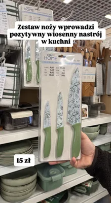 Zestaw noży wiosenny nastrój w kuchni promocja w Pepco