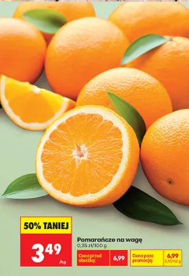 Pomarańcze na wagę promocja w Biedronka