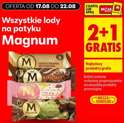 Lody na patyku Magnum La Pistache Signature promocja w Biedronka