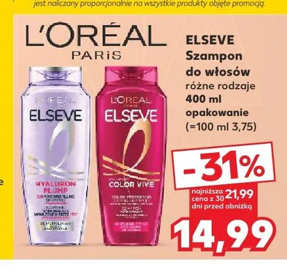Szampon do włosów L'Oréal Elseve Color Vive promocja w Kaufland