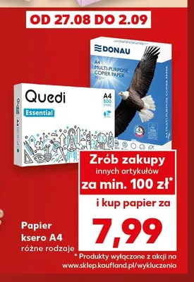 Papier ksero A4 promocja w Kaufland