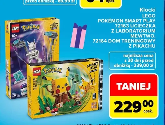 Klocki LEGO Pokémon Smart Play 72163 Ucieczka z laboratorium Mewtwo promocja w Carrefour