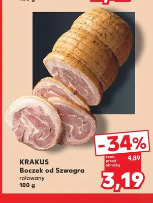 Boczek od Szwagra rolowany Krakus promocja w Kaufland