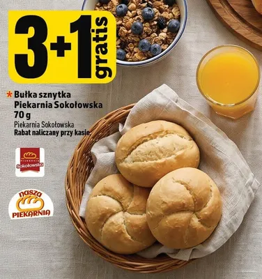 Bułka sznytka Piekarnia Sokołowska promocja w TOPAZ