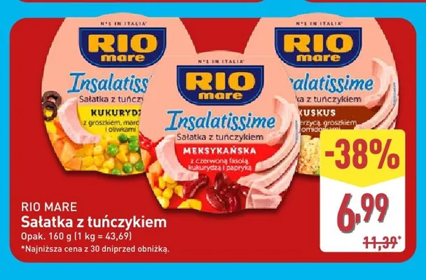 Sałatka z tuńczykiem Rio Mare Insalatissime Kuskus promocja w Aldi