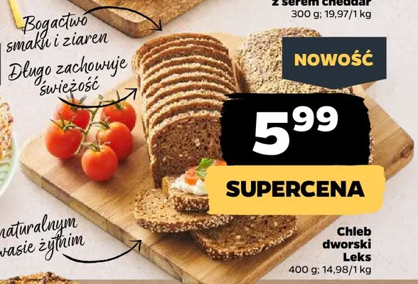 Chleb dworski Leks promocja w Netto