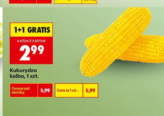 Kukurydza kolba promocja w Biedronka