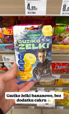 Guziko żelki banan promocja w Intermarche