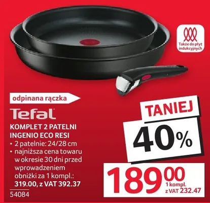 Komplet 2 patelni Ingenio Eco Resi promocja w Selgros