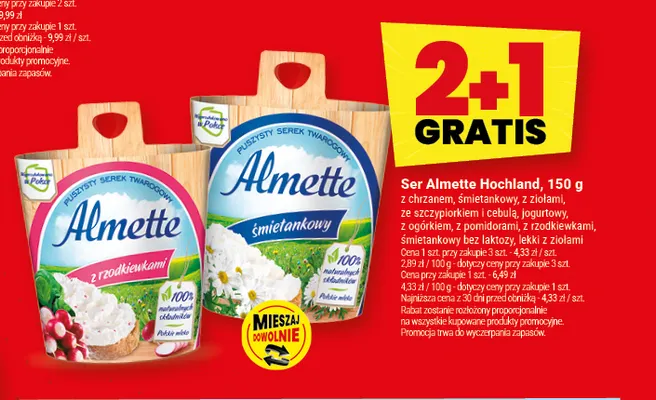 Ser Almette z rzodkiewkami Hochland promocja w Twój Market