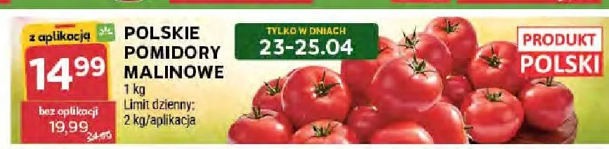 Pomidory malinowe polskie promocja w Stokrotka