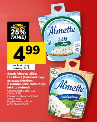 Serek Almette Hochland kremistkowy z szczypiorkiem promocja w Hitpol