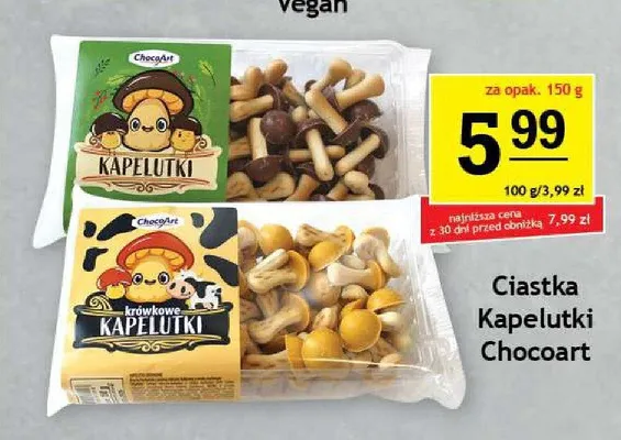 Ciastka Kapelutki Chocoart klasyczne promocja w Gram Market