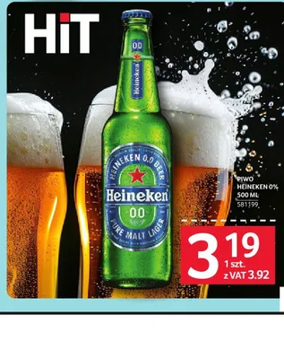 Piwo bezalkoholowe Heineken 0% promocja w Selgros