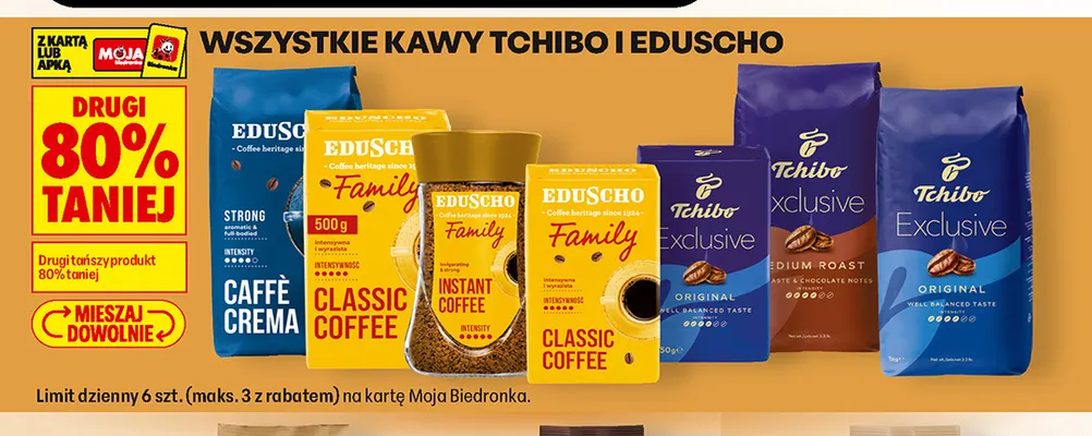 Kawa ziarnista Tchibo Exclusive Original 500 g promocja w Biedronka