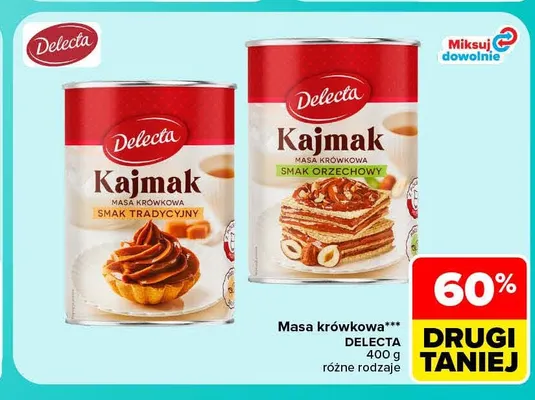 Masa krówkowa Delecta promocja w Carrefour Market