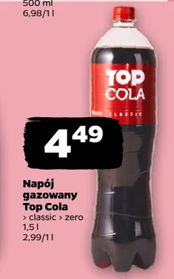 Napój gazowany Top Cola zero promocja w Netto