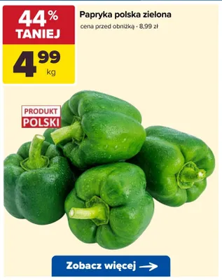 Papryka zielona polska promocja w Carrefour