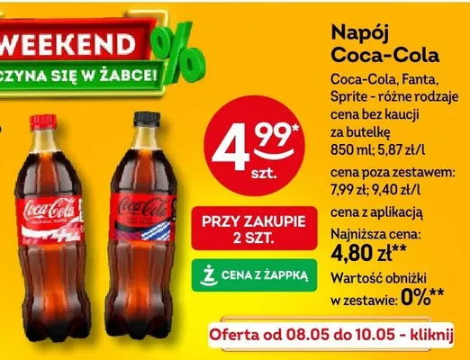 Napój Coca-Cola promocja w Żabka