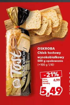 Chleb tostowy wysokobiałkowy Oskroba promocja w Kaufland