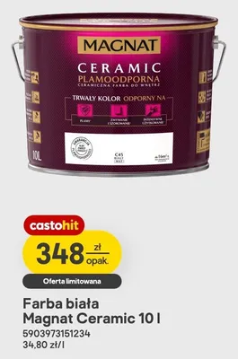 Farba biała Magnat Ceramic promocja w Castorama