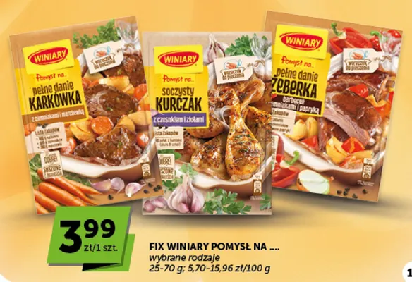 Fix Winiary Pomysł na pełne danie karkówka z ziemniakami i marchewką promocja w ABC